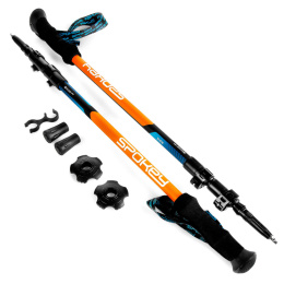 Kije Trekkingowe Spokey ZION 105-135cm pomarańczowe