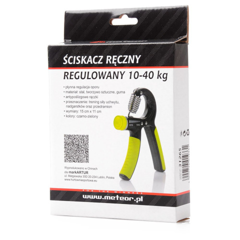 Ściskacz Meteor Regulowany 10-40kg zielony 31265 Ściskacz Meteor Regulowany 10-40kg zielony 31265