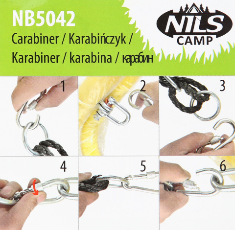 NB5042 Karabińczyk z Zabezpieczeniem M9 Nils Camp NB5042 Karabińczyk z Zabezpieczeniem M9 Nils Camp