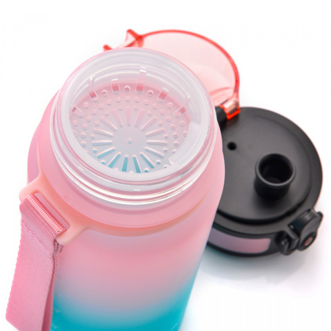 Bidon Sportowy Meteor 350ml różowo-niebieski 10109