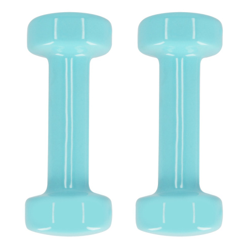Zestaw Hantli Winylowych 2x1kg Spokey SHAPE turkusowy Zestaw Hantli Winylowych 2x1kg Spokey SHAPE turkusowy