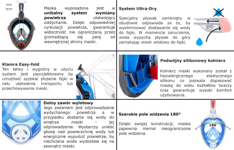 Maska Pełnotwarzowa Aqua Speed Spectra 2.0 (01) niebiesko-szara Maska Pełnotwarzowa Aqua Speed Spectra 2.0 (01) niebiesko-szara