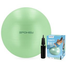 Piłka gimnastyczna z pompką Spokey Fitball 55 cm zielona