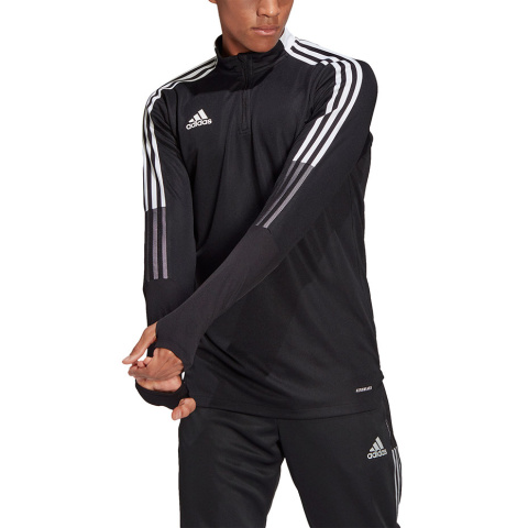 Bluza męska Adidas Tiro 21 Training Top czarna GH7304 Bluza męska Adidas Tiro 21 Training Top czarna GH7304