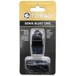Gwizdek ze sznurkiem Fox 40 Sonik Blast CMG czarno-szary 9203-0008