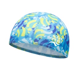 Dziecięcy czepek pływacki z materiału Aqua Speed Baby Cap Print kol. 02 - niebieski