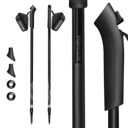 Kije Nordic Walking teleskopowe Spokey CLOUD 95-135 czarno-niebieskie
