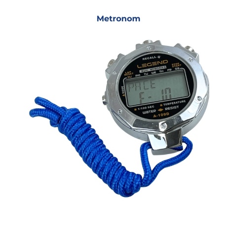 Cyfrowy stoper w metalowej obudowie 10 międzyczasów - Legend Sport